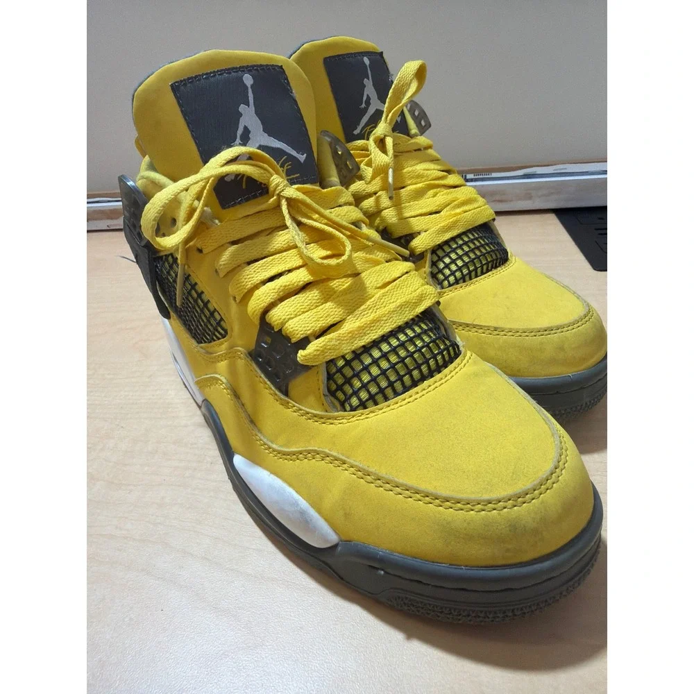 Air Jordan 4 Retro Lightning Tour Yellow White Dark Blue Grey CT8527-700